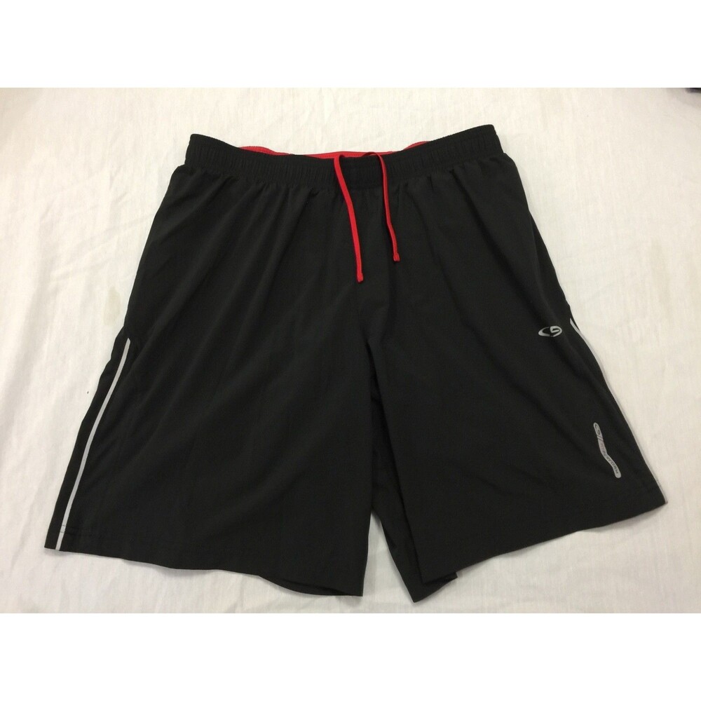 CHAMPION MENS ATHLETIC SHORTS WITH BUILT SHORTS SIZE L